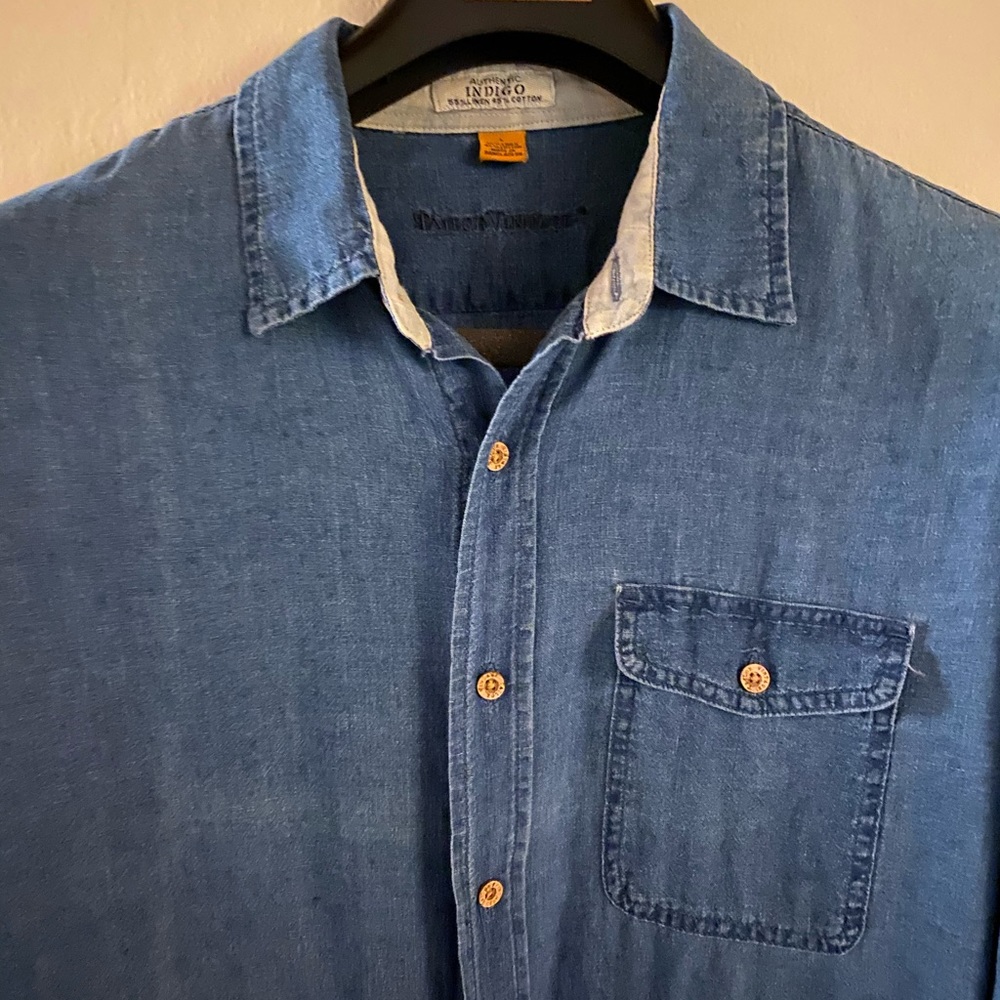 Tailor Vintage Indigo Chambray Shirt - Mens Large